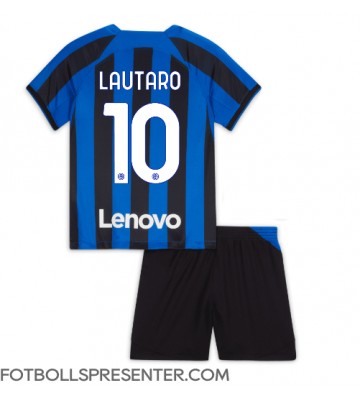 Inter Milan Lautaro Martinez #10 Hemmatröja Barn 2022-23 Kortärmad (+ korta byxor)